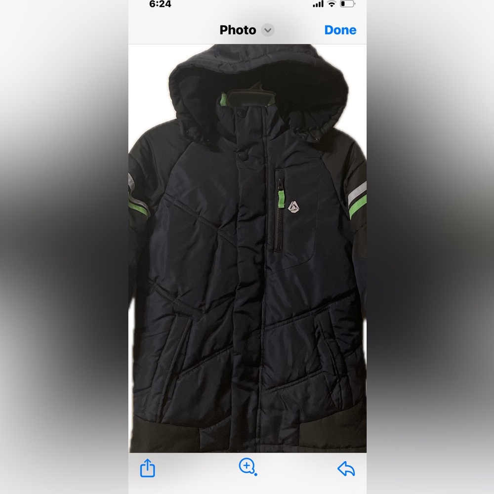 💙💙Boys London Fog Puffer Coat. Size L(14/16). Excellent Condition💙Black .